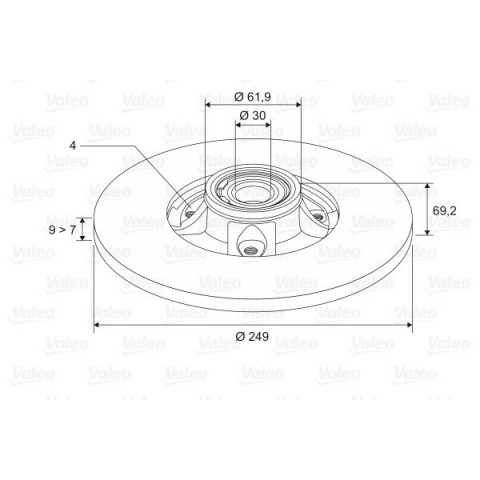 FREN DİSKİ (ARKA) (X1) DS3-P307-C4-P207 FREN DİSKİ BİNEK