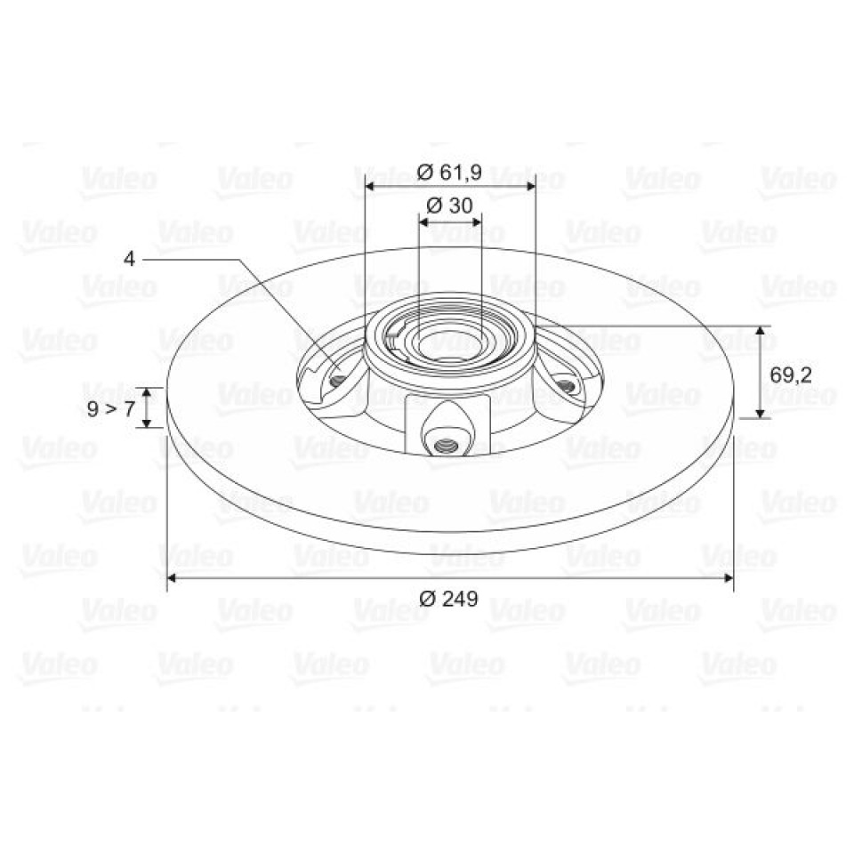 FREN DİSKİ (ARKA) (X1) DS3-P307-C4-P207 FREN DİSKİ BİNEK