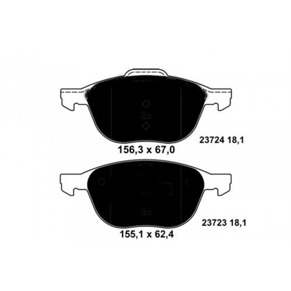 ÖN BALATA FOCUS 04=>07=>14=> CMAX 1.6 TDCI 03=>07=>11=>VOLVO S40 04=>V50 04=>C30 V70 MAZDA 3 5