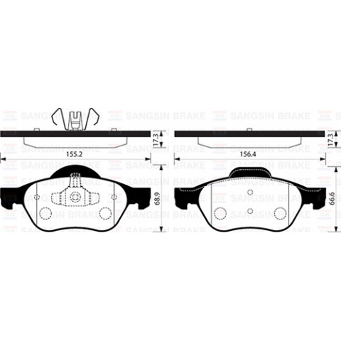 ÖN BALATA MGN II SCENIC 15 DCI-1.6 16V 03=> CLIO III 2.0 16V 06=> (GDB1687-GDB1540)