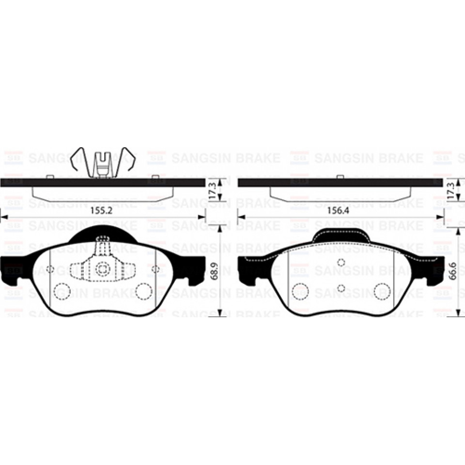 ÖN BALATA MGN II SCENIC 15 DCI-1.6 16V 03=> CLIO III 2.0 16V 06=> (GDB1687-GDB1540)