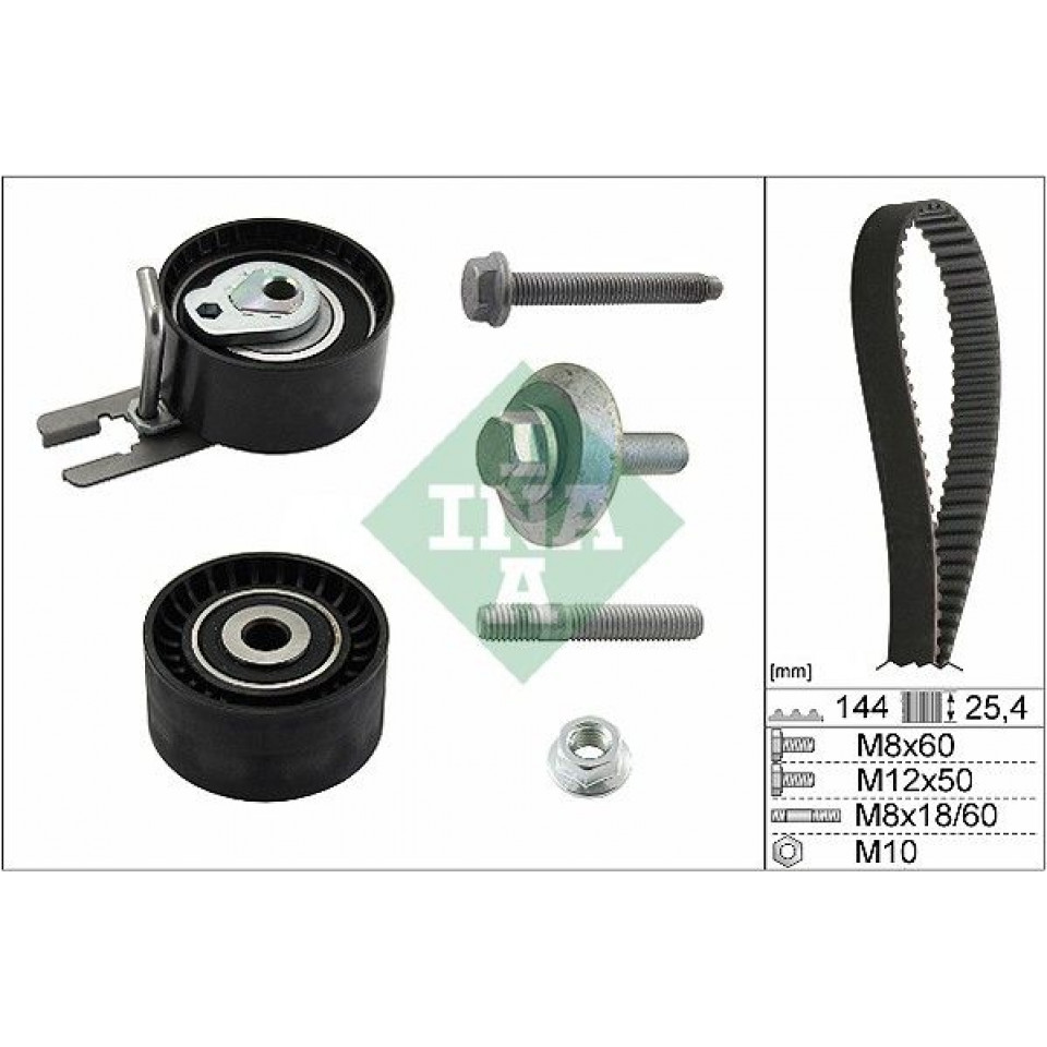 EKSANTRİK GERGİ KİTİ P107-206-207-307-BIPPER-C2-C3-NEMO-XSARA 1.4HDI-FIESTA V-FUSION 1.4TDCI (02-)